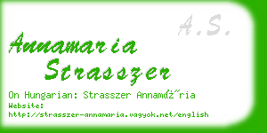 annamaria strasszer business card